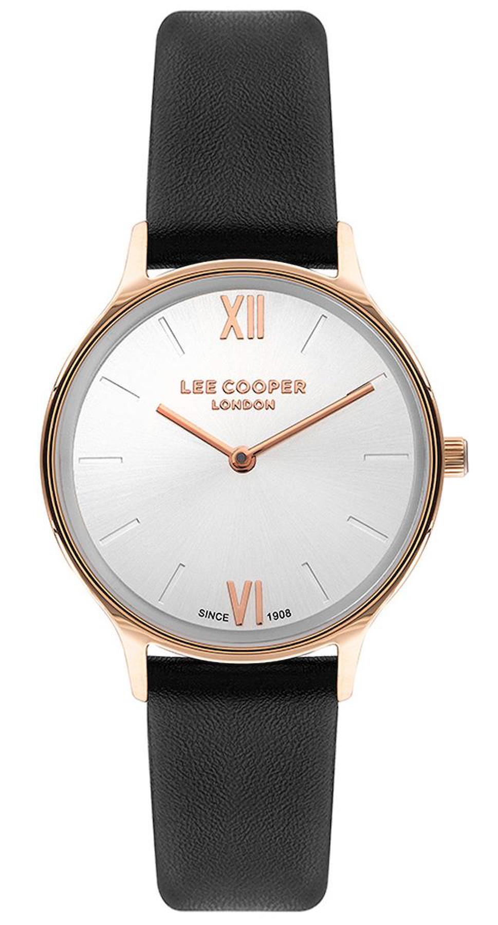 Lee Cooper LC07712.431 40 mm Siyah Deri Kordon Analog Kadın Kol Saati