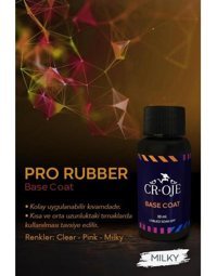 Cr-Oje Pro Rubber Base Beyaz Parlak Kalıcı Oje