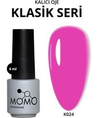 Momo K024 Pembe Parlak Kalıcı Oje