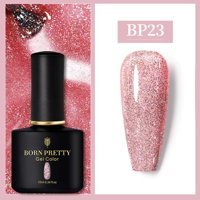 Born Pretty Black Spar Serisi BP23 Pembe Işıltılı Kalıcı Simli Oje