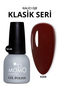 Momo K008 Bordo Parlak Kalıcı Oje