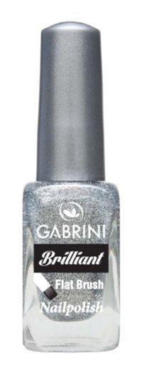 Gabrini Flat Brush B7 Gri Işıltılı Simli Oje