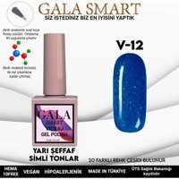 Gala Smart Vitraj V12 Lacivert Işıltılı Kalıcı Simli Oje