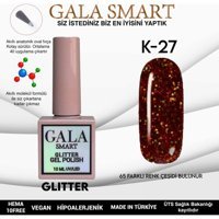 Gala Smart Glitter K27 Kahverengi Işıltılı Kalıcı Simli Oje