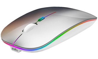 Everest SMW-306R RGB Sessiz Kablosuz Gümüş Optik Mouse