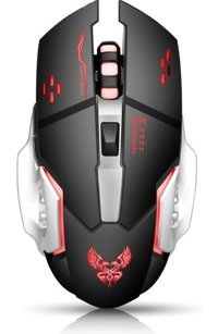 Jingyi Sessiz Makrolu Kablosuz Siyah Optik Gaming Mouse