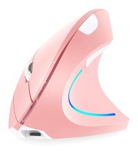 Pepisky RGB Ergonomik Dikey Makrolu Kablosuz Pembe Optik Gaming Mouse