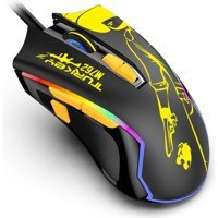 Huahai HM 762 RGB Makrolu Kablolu Sarı Optik Gaming Mouse