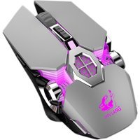 Decisive RGB Sessiz Kablosuz Gri Optik Gaming Mouse