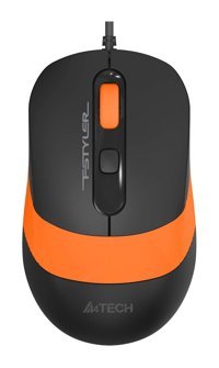 A4 Tech FM10 Kablolu Siyah-Turuncu Optik Mouse