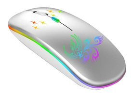 Generic RGB Ergonomik Kablosuz Gri Optik Mouse