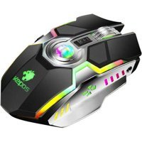 Sanlindou Tablet Uyumlu RGB Sessiz Ergonomik Makrolu Kablosuz Siyah Optik Gaming Mouse