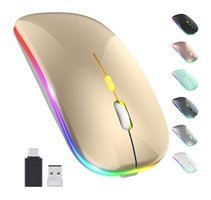 Jingyi RGB Sessiz Kablosuz Altın Optik Mouse