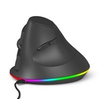 Ashata Programlanabilir RGB Ergonomik Dikey Makrolu Kablolu Gri Optik Mouse