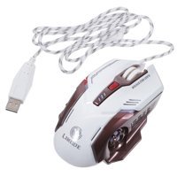 Hemobllo Makrolu Kablolu Beyaz Optik Gaming Mouse