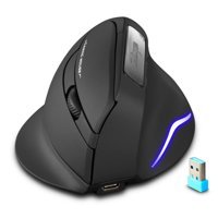 Generic F-26 RGB Ergonomik Dikey Makrolu Kablosuz Siyah Optik Mouse