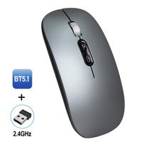 Generic Bt5 Ergonomik Makrolu Kablosuz Metalik Gri Optik Mouse