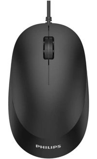 Philips SPK7207B Sessiz Ergonomik Kablolu Siyah Optik Mouse