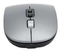 Lazmin112 Sessiz Makrolu Kablosuz Gri Optik Mouse