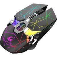 Sanlindou Tablet Uyumlu Sessiz Makrolu Kablosuz Siyah Optik Gaming Mouse