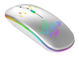 Pepisky RGB Ergonomik Kablosuz Gri Optik Mouse