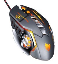 Gadpiparty V6 RGB Kablolu Gri Optik Gaming Mouse