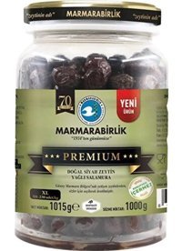 Marmarabirlik Premium Xl Salamura Siyah Zeytin Kavanoz 1 kg