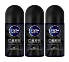 Nivea Deep Dimension Ter Önleyici Antiperspirant Roll-On Erkek Deodorant 3x50 ml