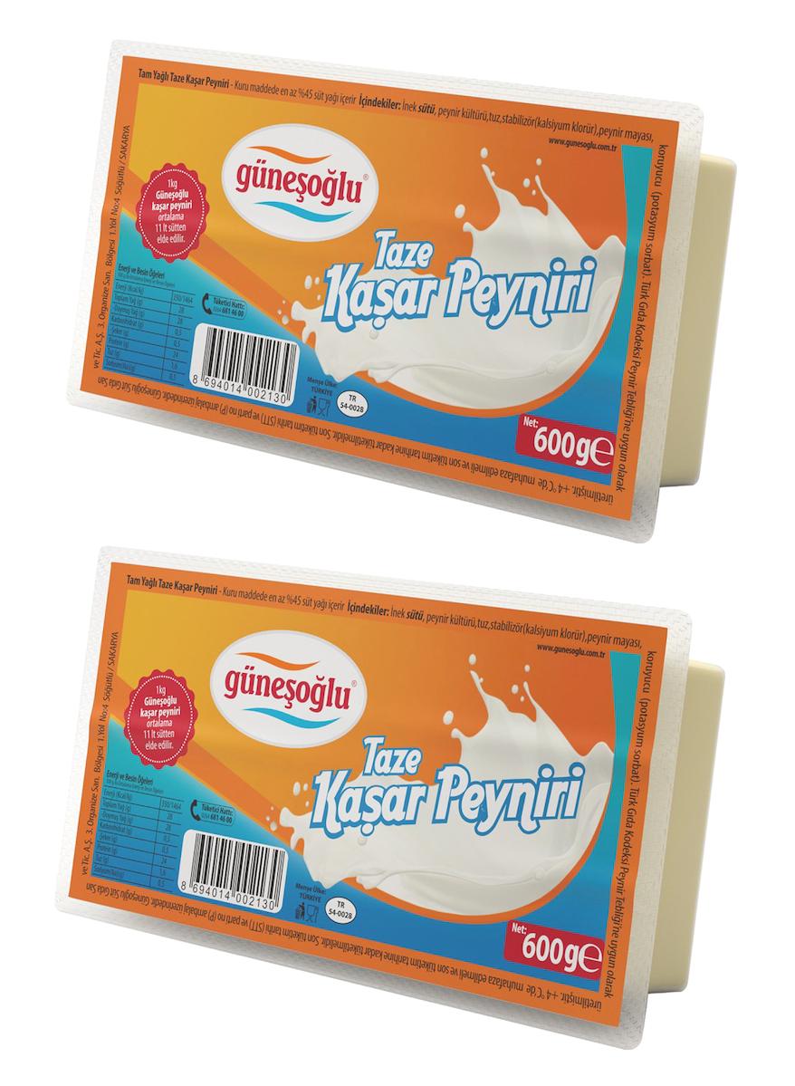 Güneşoğlu Kaşar Peynir 2x600 gr