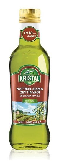 Kristal Naturel Polifenolsüz Soğuk Sıkım Olgun Hasat Cam Sızma Zeytinyağı 500 ml