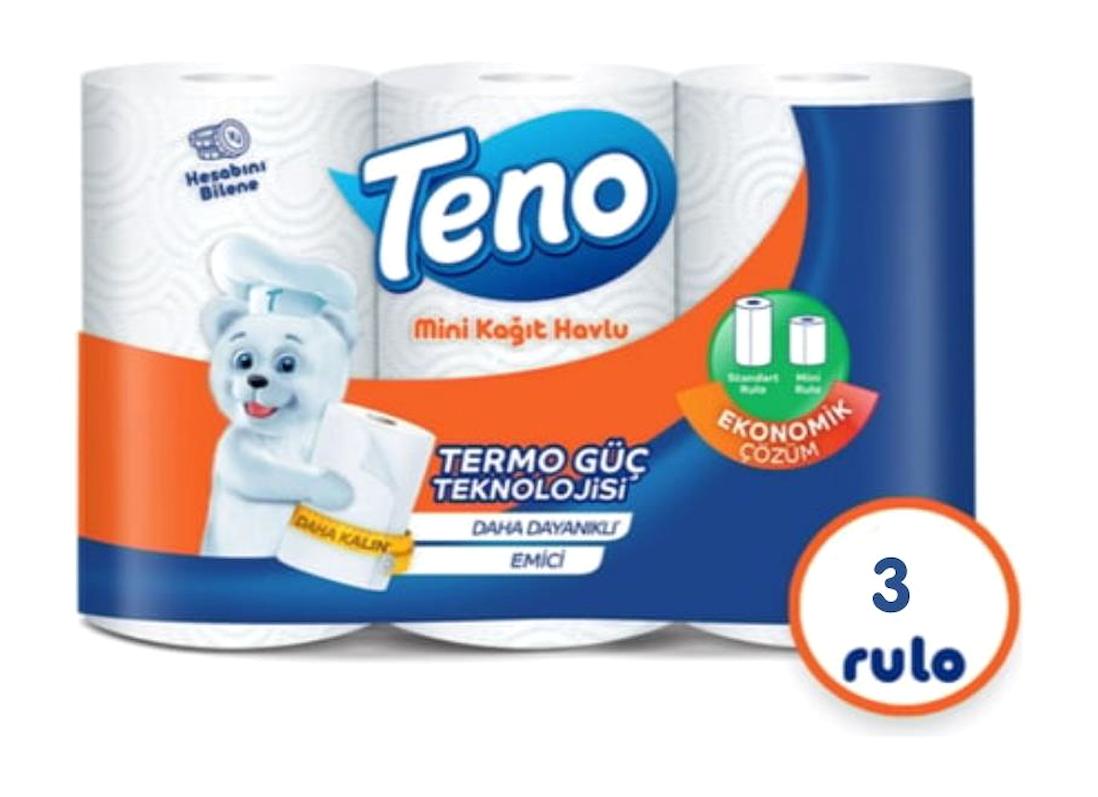 Teno Mini 2 Katlı 3'lü Rulo Kağıt Havlu