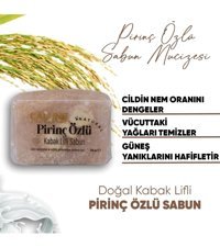 Lalune Doğal Kabak Lifli-Pirinç Katı Sabun 100 gr