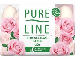 Pure Line Gül Katı Sabun 4x70 gr