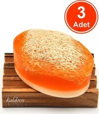 Kaldeon Doğal El Yapımı Ballı-Kabak Lifli-Pirinç Katı Sabun 3x120 gr