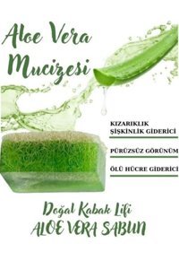 Natural White Aloe Vera-Kabak Lifli Katı Sabun 130 gr