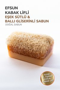 Efsun Doğal Kabak Lifli Ballı-Gliserinli-Kabak Lifli Katı Sabun 120 gr