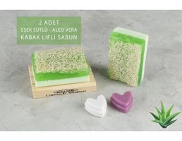 Aktürk Osmanli Katı Sabuni Aloe Veralı Kabak Lifli Katı Sabun 2x240 gr