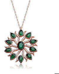 Serra Jewels Güneş Beyaz - Yeşil Zirkon Taşlı 925 Ayar Kararmayan Forse Zincir Kadın Gümüş Kolye 45 cm