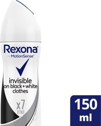 Rexona Invisible Black & White Ter Önleyici Antiperspirant Sprey Kadın Deodorant 150 ml