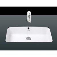 Creavit Tp730 Klasik Tekli 50 cm Seramik Tezgah Altı Dikdörtgen Lavabo Beyaz