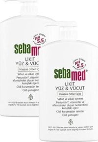 Sebamed Likit C Vitaminli Hassas Ciltler Yağ Bazlı Yüz ve Vücut Temizleyici Likit 2x1 lt