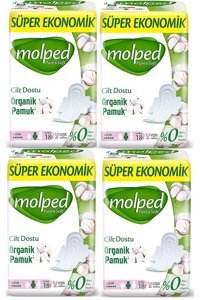 Molped Pure & Soft Organik İnce 18'li Hijyenik Ped 4 Adet