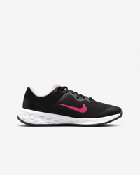 Nike Revolution 6 NN DD1096-007 Bağcıklı Kız Çocuk Koşu Ayakkabısı Siyah