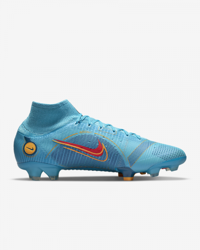 Nike Mercurial Superfly 8 Elite FG DJ2839-484 Bağcıklı Çivili Krampon Mavi