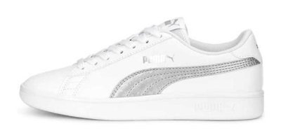 Puma Smash V2 Metallics 389682-01 Bağcıklı Erkek Çocuk Günlük Ayakkabı Beyaz