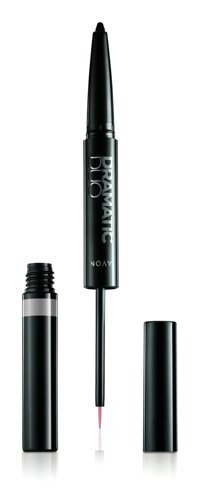 Avon Dramatic Duo 2si 1 Arada Mat Pastel Siyah İnce Uçlu Likit Eyeliner