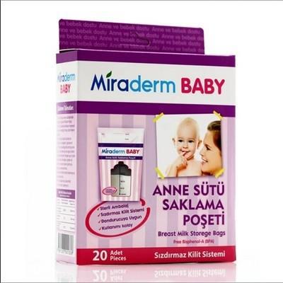 Miraderm 20'li Süt Saklama Poşeti