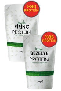 Fibrelle Bezelye Pirinç Vegan Bitkisel Protein Protein Tozu 100x100 gr