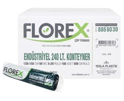 Florex 120x150 cm Çöp Poşeti 100 Adet Siyah