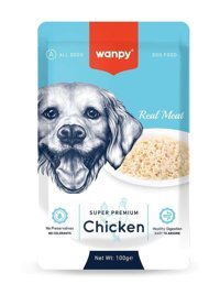 Wanpy Süper Premium Tavuklu Parça Etli Köpek Maması 100 gr Tekli